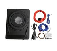 TIKATARER 10 Inch Slim Under Seat Active Subwoofer for Car Truck RV Boat | 1200W Peak Bass, Built in Amp, Aluminum Alloy Enclosure, 3 Inch Slim Car System