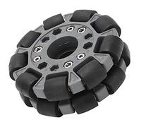 TIKATARER 100mm Double Omni Directional Wheel, 360 Degree Rotation, Rubber Rollers for Robot Racing Wheel 14049