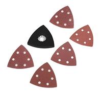 TIKATARER 100pc Sanding Sheets Kit, 90mm Hook & Loop Sandpaper 80mm Triangular Pad, Oscillating Multi Tool Grinding Polishing Pads, Ideal for Metal & Wood