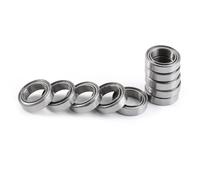 TIKATARER 10pcs 6700ZZ Thin Section Ball Bearings, Double Shielded Miniature Bearings 10x15x4mm with Low Noise & Long Life, Ideal for Space Limited Applications