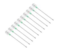 TIKATARER 10PCS Double Layer Squid Hooks, Stainless Steel Long Handle Luminous Fishing False Jig Baits with Multiple Steel Wire Connections, Ideal for Freshwater & Saltwater Fishing (15cm)