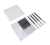 TIKATARER 10Pcs Watch Needle Remove Tool, Stainless Steel Watch Hand Removal Tool, Black Handle Storage Box with Professional Design, Ideal for Watchmakers & Repair