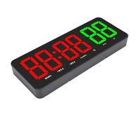 TIKATARER 12.4 Inch Large LED Gym Timer with Wireless Remote Control, Countdown, Count Up, Interval, TABATA, FGB Modes for Fitness Training, MMA, Home Group Workouts