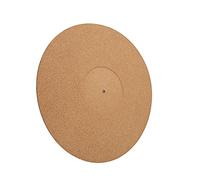 TIKATARER 12in Record Pad, Non Slip Anti Static Shock Cork Turntable Slipmat, with Recessed Label for Better Bass, for 12in Record
