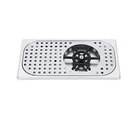TIKATARER 201 Stainless Steel Milk Tea Cup Washer, 114mm Diameter Five Layer Electroplating Rinser Pitcher Drain & Drip Tray Glass Rinser G1/2in for Bar Coffee Shop Hotel Home
