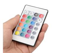 TIKATARER 24 Key Wireless LED Strip Controller, Mini USB IR RGB Controller with 6A Output, Brightness Adjustment Accessory, Ideal for Decorative Lights & Wall Washers (Line length 0.5 meters)