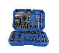 TIKATARER 26PCS Bolt Nut Removal Tools, 40Cr Spiral Screw Extractor Multi Spline Nut Remover Set with Left Hand Drill Bit for for Roof Maintenance Repair Workshops Machinery Workshops