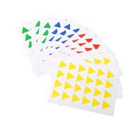 TIKATARER 288 Triangular Stickers for Planning, 1.6 X 1.4 Cm | Color Coding Labels, Self Adhesive Paper, Red Yellow Blue Green for Planners and Teachers