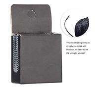 TIKATARER 2m Pre Colored Eyebrow Mapping String, Charcoal Microblading Mapping Thread, Winding Durable Precision Design Tool, Ideal for Symmetrical Eyebrows (Black)