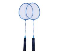 TIKATARER 2PCS Badminton Rackets, Iron Alloy with Larger Hitting Surface Anti Slip Shock Absorbing Handle for Adults Teens, Ideal for Outdoor Backyard Games (Royalblue)