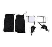 TIKATARER 2pcs Extended Towing Mirrors with Clip On Design, No Drilling, Shatterproof Convex Wide View, 360° Adjustable Position, Blind Spot Reduction for Truck, SUV, RV, Trailer