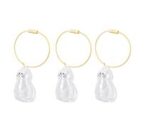 TIKATARER 3 Pcs Cats Fur Keepsake Keychain, Transparent Cat Hair Memorial Keychain, Pet Souvenir Pendant for Cat Lovers, Alloy Material (Type 1)