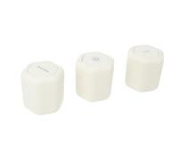 TIKATARER 3 Pcs Magnetic Travel Capsules, Hexagonal Toiletry Containers, Screw Top Lids Containers with 40ml Capacity for Lotion Shampoo Conditioner (White)