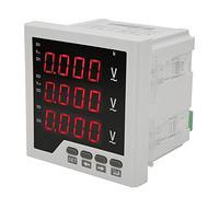 TIKATARER 3 Phase Voltmeter Ac 450V Programmable Led Display | Voltage Monitor,Ac 450V Input,1999 Reading,Programmable Ratio,Three Phase Panels,Standard Size,Led Display