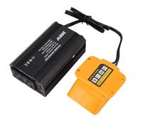 TIKATARER 300W Power Inverter for 18V Battery, DC to AC Portable Converter with PD 65W Type C Fast Charge, 2 AC Outlets & USB A Port for Camping Road Trip Emergency
