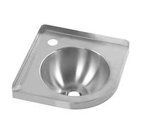 TIKATARER 304 Stainless Steel Wall Mount Corner Basin Sink, Brushed Finish Modern Style, Ideal for Boats Campers RVs, Easy Installation