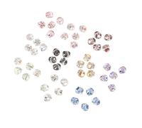 TIKATARER 3D Nail Art Charms, Crystal Rhinestones, 50 Pcs Multi Shapes Sparkling Jewels for Nail Decoration, Manicure, Salon & Party, 10 Types