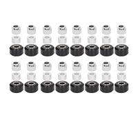 TIKATARER 3D Printer POM Pulley Wheel Set, 48PCS Rubber Bearing Wheel Eccentric Spacer Round Column Included 16 PCS POM Wheel 16 PCS Eccentric Spacer 16 PCS Round Column for DIY 3D
