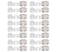 TIKATARER 3D Printer POM Pulley Wheel Set, 48PCS Rubber Bearing Wheel Eccentric Spacer Round Column Included 16 PCS POM Wheel 16 PCS Eccentric Spacer 16 PCS Round Column for DIY 3D