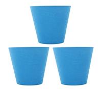 TIKATARER 3pcs Modern Fabric Lampshade, Silky Wear High Light Transmission Cloth Lamp Shade for E14 Candle Bulbs, with Built in Iron Metal Clips for Bedroom Hotel Library (Blue)