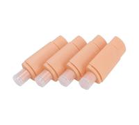 TIKATARER 4 In 1 Set Travel Bottles, Silicone Refillable Shower Gel Dispenser, Proof Portable Containers with Squeezable Design, Ideal for Travel, Gym & Business Trips