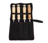 TIKATARER 4 Pcs Wood Chisel Set, 10 20 24 32mm Steel Bevel Blades Woodworking Tools, Carpentry Chisels with Wooden Handles, Ideal for Carpentry Joinery By Professionals
