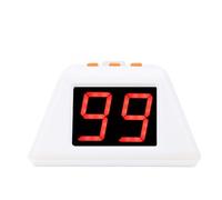 TIKATARER 4 Sided Digital Timer, 1.4 Inch LED Screen, 3 Preset Times Timer with Buzzer, Ideal for Chess, Table Game & Countdown Stopwatch (White)