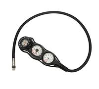 TIKATARER 400 Bar TPR Scuba Diving Pressure Gage, Depth Meter With Luminous Surface, Rotating Compass Plus Ergonomic Shockproof Cover For Professional Underwater Snorkeling Equipment