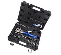 TIKATARER 45 Double Single Flares Hydraulic Flaring Tool Kit, Brake Line Flaring Tool, Fuel Transmission Cooling with Hydraulic Cylinder & Tube Cutter, Ideal for Automotive Repair