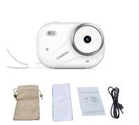 TIKATARER 4K Digital Camera, 16X Digital Zoom Camera, 48MP Anti Shake with Flashlight, 32GB Card & 2.4inches Screen, Portable Compact Point and Shoot, Ideal for Vlogging, (White)