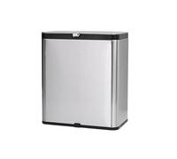 TIKATARER 8L Stainless Steel Trash Can, Square Wall Mounted Kitchen Garbage Bin, Slide Lid Dual Opening Waste Bin, Ideal for Home Office & Bathroom, 11.81x10.24x6.30in