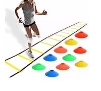 TIKATARER Agility Ladder, 12 Rung 20ft Speed Agility Training Equipment Set, Carrying Bag Set for Soccer Training Sports Coordination Workout