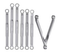 TIKATARER Aluminium Alloy RC Rod Linkage Pull Tire Rod Kit, High Precision Durable Suspension Links Set, Complete Accessories RC Kit with Linkage, Ideal for Axial SCX24 1967 C10 AXI00001 (Ti Color)