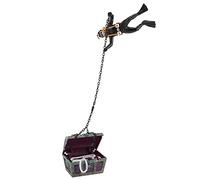 TIKATARER Aquarium Treasure Box Decoration, Diver Action Figure Fish Tank Accessory, Ideal for Home Fish Box Arts Crafts Decorating