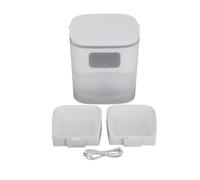 TIKATARER Automatic Cat Feeder, 6L Large Capacity Double Bowls Smart APP Control Pet Food Dispenser with Desiccant Compartment & Dual Power Options, Ideal for Multiple Pets Extended Feeding