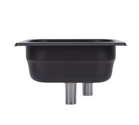 TIKATARER Automatic Pitcher Rinser, Stainless Steel Embedded Cup Washer, High Pressure Rinsing Washer with Efficient, Ideal for Home & Commercial Use, 6.9x6.4x4.7in (Black)