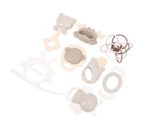 TIKATARER Baby Rattles Toys Set, Easy Hold Sensory Teether Portable Infant Grab Shake Rattle Soft Robust Teething Stick, Releasing Gum Discomfort & Enhancing Hand Eye Coordination