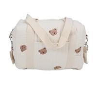 TIKATARER Baby Stroller Storage Bag, Multifunctional Reusable Zippered Handbag with Inner Pockets for Diaper Essentials Mom Travel Accessories (Bear Bag)