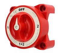 TIKATARER Battery Disconnect Switch, 3/8in Studs 4 Position Power Off Isolation Switch with Ignition Protection & AFD Function for Marine Boat Yacht RV Large Truck Modified Car