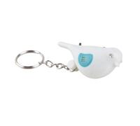 TIKATARER Bird Key Finder, Voice Control LED Whistle Keychain with ON OFF Switch, Ideal for Finding Keys & Small Items (White)
