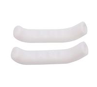 TIKATARER Brake Handle Silicone Sleeve, Silicone Brake Handle Covers, with Shock Absorption Features 2Pcs Mountain Brake Lever Sleeves for Long Distance Cycling (White)