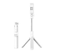 TIKATARER BT Selfie Stick Tripod, Adjustable Height 68cm Tripod with Wireless Remote & Universal Phone Holder, Ideal for Smartphones Travel Video Recording (White)