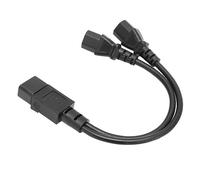 TIKATARER C14 to 2 C13 Splitter Cord, Compatible with Standard C13 Devices | Y Split Cable, 10A 2500W, PVC Jacket, 12.6 Inch Black