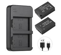 TIKATARER Camera Battery Charger Kit, 2 Slot Charger with 2pcs E17 Batteries & USB Cable, Replacement for Rebel SL2 SL3 T6i T6s T7i M5 M3 M6 M6, Ideal for Photography Enthusiasts