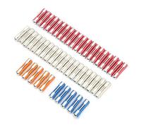 TIKATARER Car Fuses, 50pcs 5A 8A 16A 25A Mini Fuse TorpedoShaped European Set Automotive Kit with Stable Performance