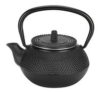 TIKATARER Cast Iron Tea Pot, 0.3L Japanese Style Kettle with Strainer & Lid, Plum Blossom Twist Pattern & Straight Spout for Home Use Tea Ceremony Enthusiasts