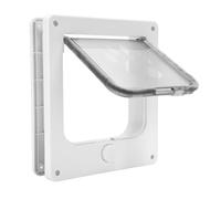 TIKATARER Cat Door, 4 Way Locking Pet Door, Weatherproof Cat Flap with Magnetic Flap, Ideal for Interior Exterior Doors & Wall (XL)