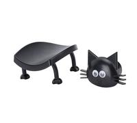 TIKATARER Cat Shaped Toilet Paper Holder 2PCS, Cute ABS Bathroom Tissue Roll Stand with Base & Cat Head Decor, for Bathroom Storage & Home Decoration (6.5oz)
