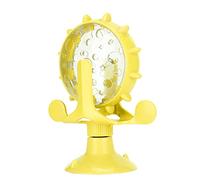 TIKATARER Cat Treat Dispenser Toy, Cat Treat Dispenser Interactive Cat Feeder Cat Treat Dispenser Toy 360 Degree Rotating Windmill Leaking Food Toy for Indoor Cats with Suction Cup for Pet