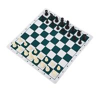 TIKATARER Chess Set, Plastic Chess Board, Artificial Leather Game Board with 50x50cm Size, Ideal for Party, Camping & Relaxing